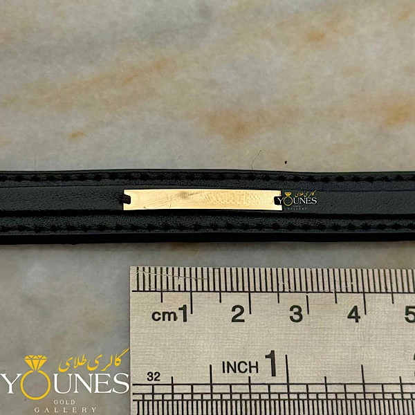 دستبند چرم مردانه طلا L103